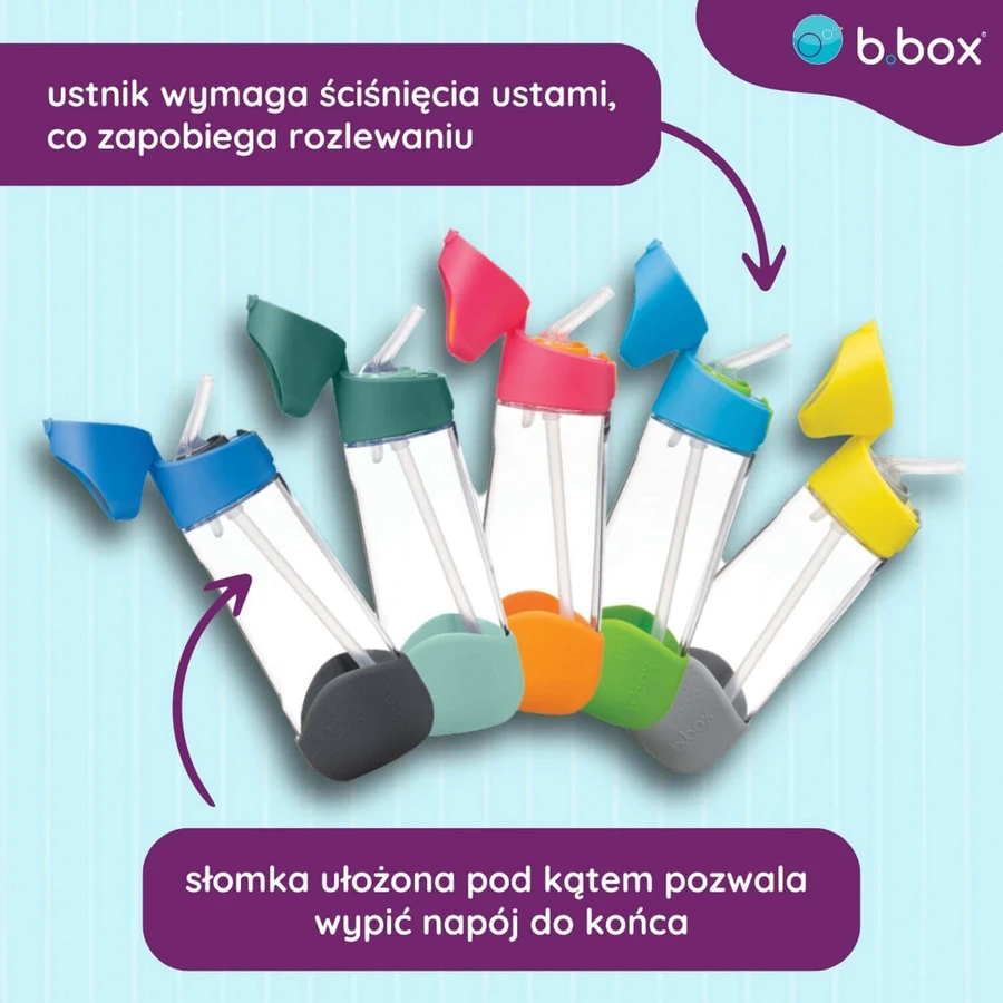 B.Box, бутылка для воды с соломинкой, тритан, детская бутылка, Океанский бриз, от 3 лет, 600 мл: цены и характеристики