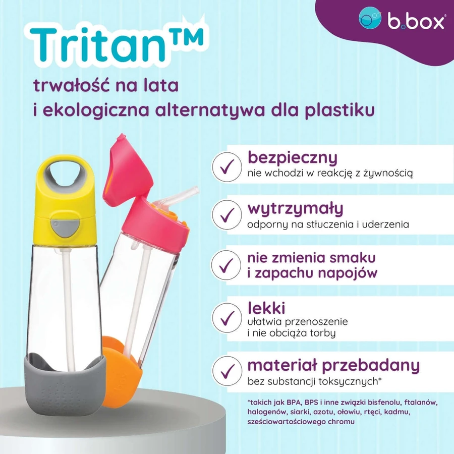 B.Box, бутылка для воды с соломинкой, тритан, детская бутылка, Океанский бриз, от 3 лет, 600 мл: цены и характеристики