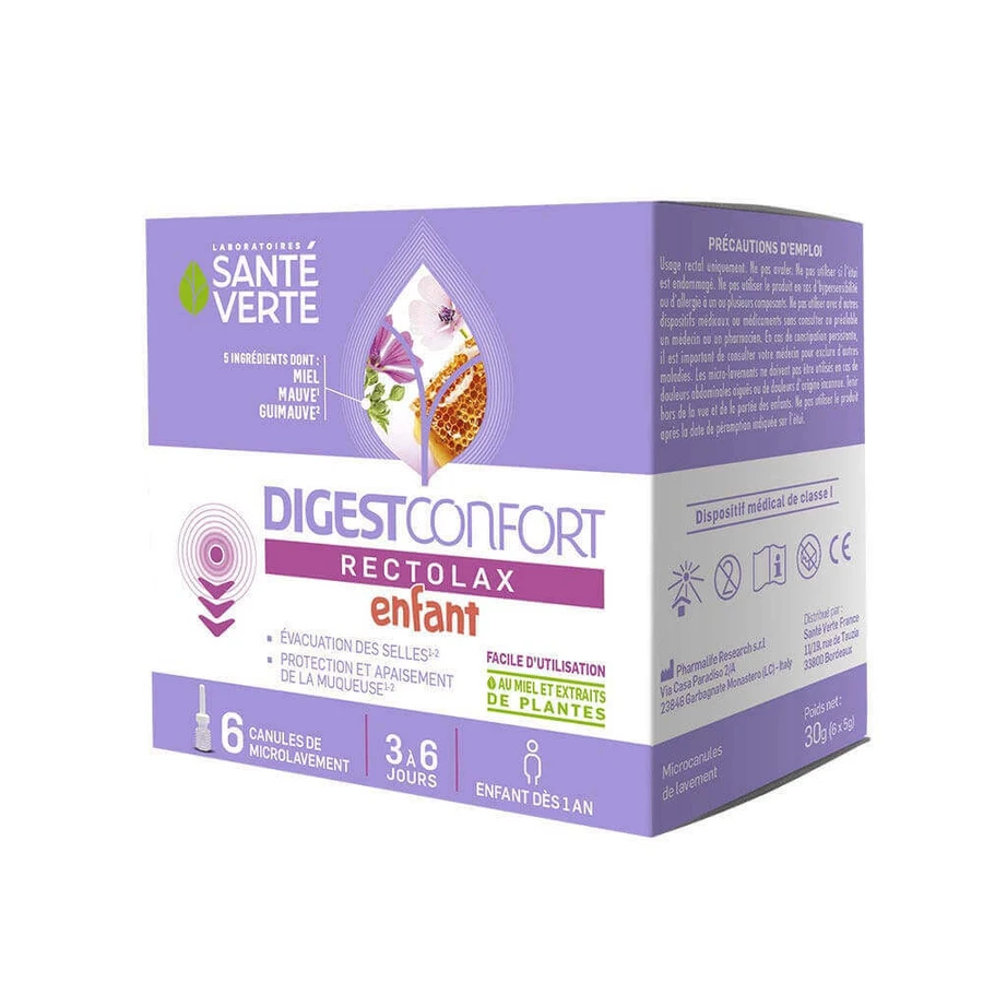 Sante Verte DIgestConfort Rectolax Bambino 6 x 5 г канюли DIgestConfort Sante Verte Bambino 6 x 5 г канюли: цены и характеристики