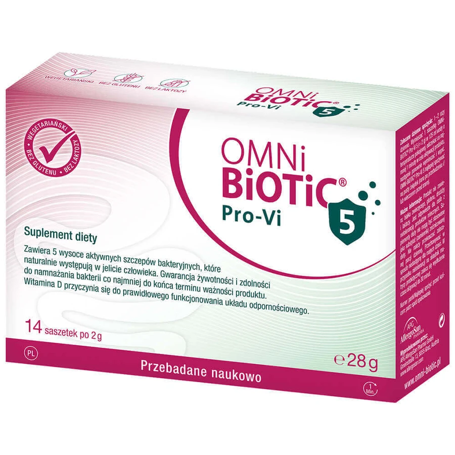 OmniBiotic Pro-Vi 5, порошок, 2 г x 14 пакетиков: цены и характеристики