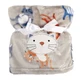 BabyMatex, Одеяло из микрофибры с вышивкой Ricco, 75 см x 100 см, бежевое с кошками