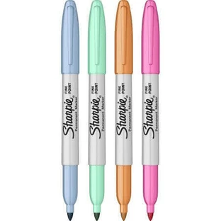 Набор из 4 перманентных маркеров Fine Pastel, Sharpie