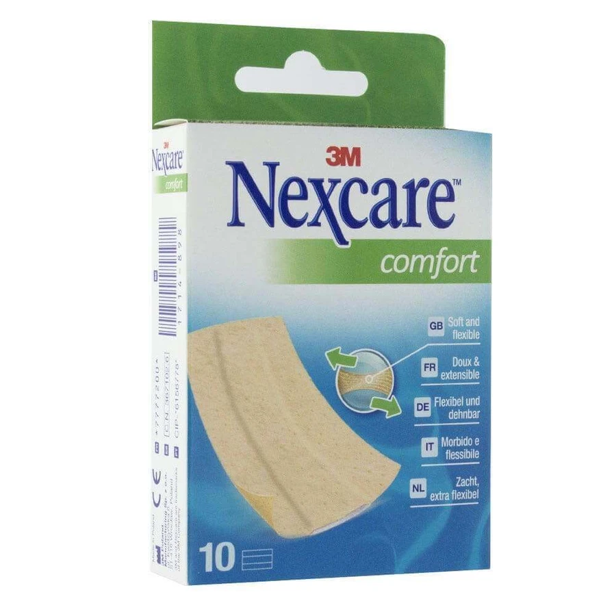 Предварительно нарезанные комфортные пластыри Nexcare 10 см x 6 см x10: цены и характеристики