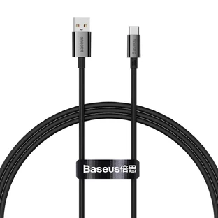 Кабель Baseus Superior Series USB-A / USB-C 100 Вт 1 м - чорний