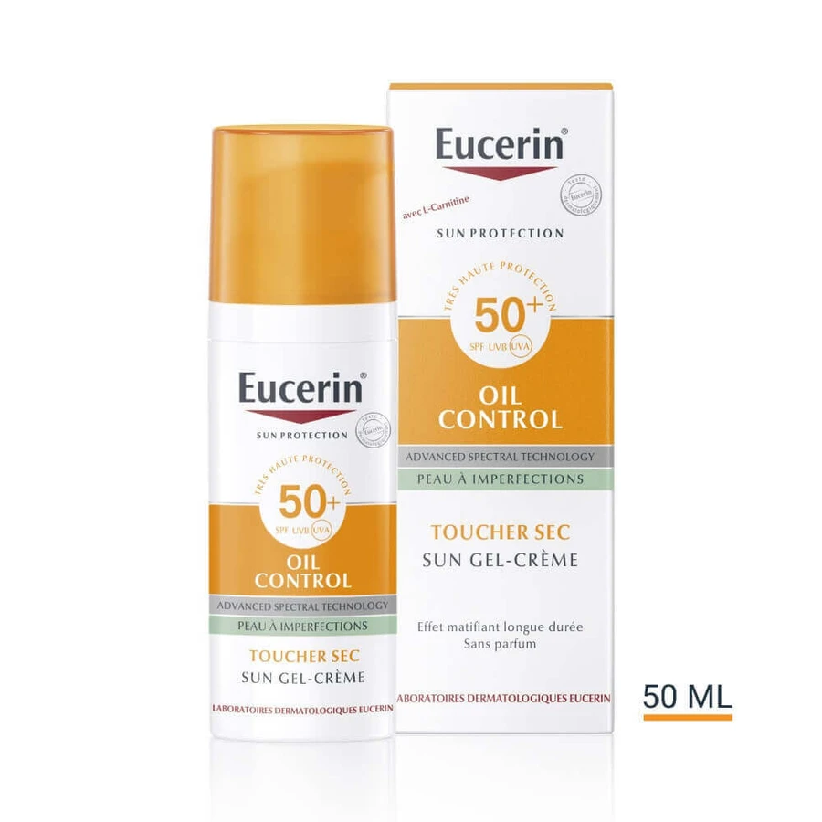 Eucerin Сонцезахисна олія для обличчя Dry Touch SPF50+ 50 мл: ціни та характеристики