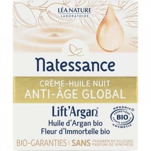 Natessance Argan Liftargan Divinissime Immortelle La Creme Huile Nuit 6 Actions Anti-ageing Bio 50ml