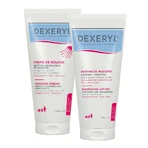 Набір Dexeryl Shower, крем для душу для немовлят, дітей та дорослих, дуже сухої та атопічної шкіри, 200 мл + живильне молочко для тіла, 200 мл: ціни та характеристики