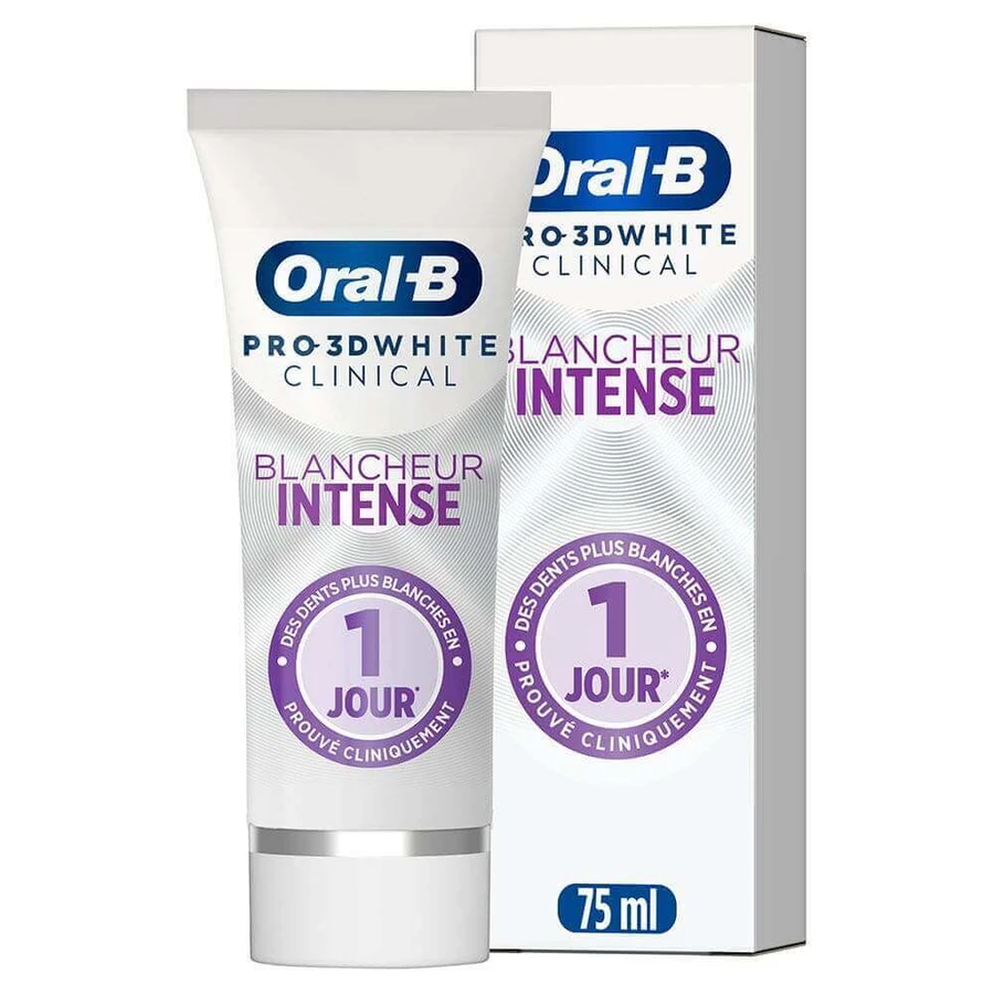 Зубна паста Oral-B Pro 3D White Clinical Інтенсивне відбілювання 75 мл: ціни та характеристики