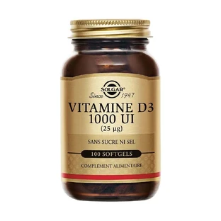 Solgar Витамины D3 1000 МЕ Défenses Immunitaires Os/Cartilages 100 капсул