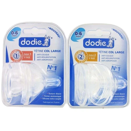 Соски Dodie Round 3-скоростные антиколиковые с большим размером от 6 месяцев и старше x2: цены и характеристики