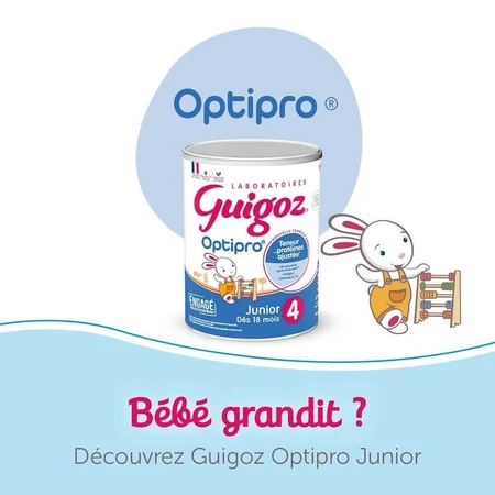 Сухе молоко Guigoz Optipro Зростання 3 від 1 року 2 пакетика по 600 г + 1 мірна ложка: ціни та характеристики