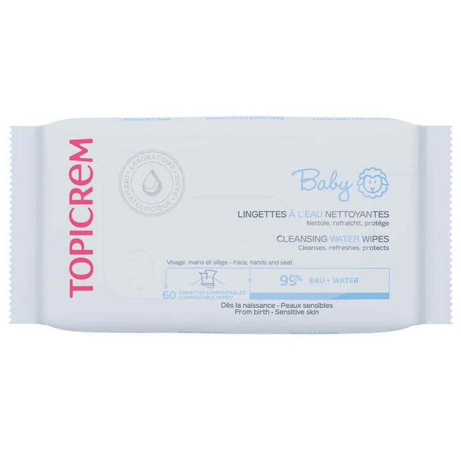 Topicrem Newborn Lingettes nettoyantes Visage Mains & Siège 60 lingettes compostables: цены и характеристики
