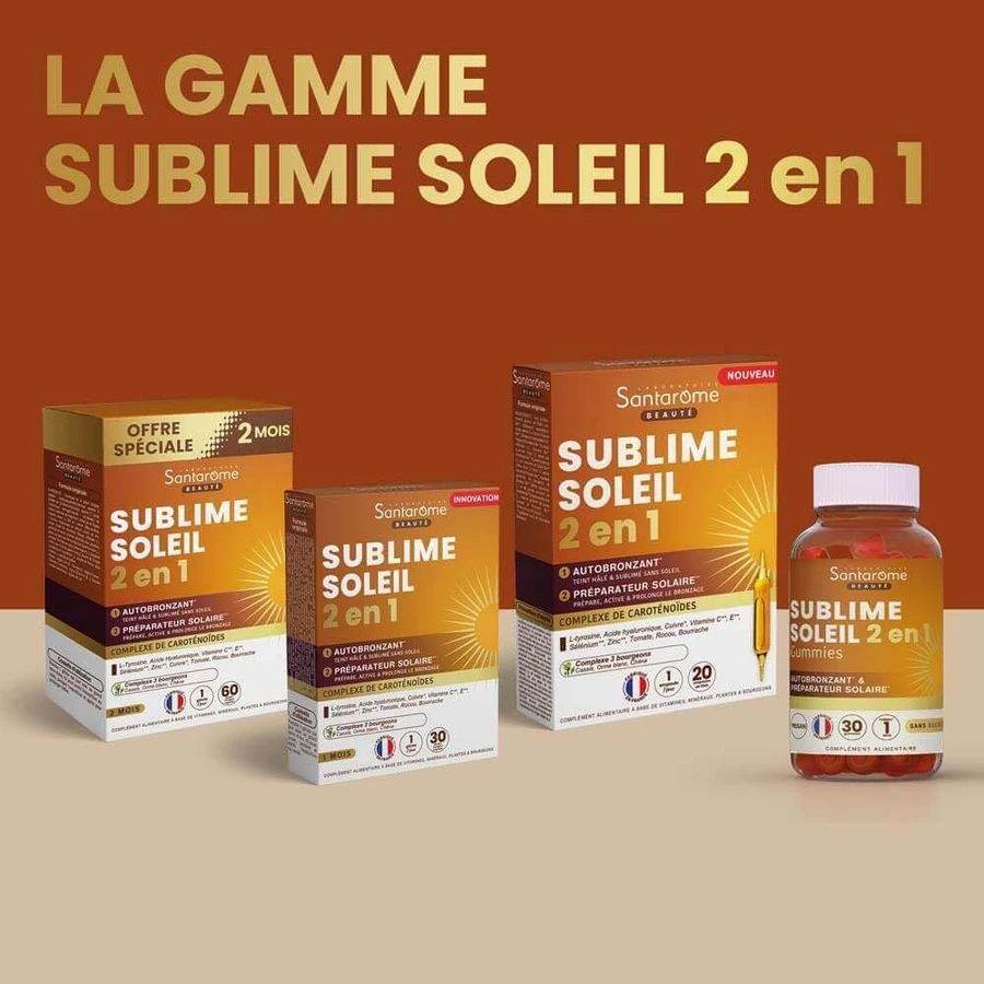 Santarome Sublime Soleil 2en1 Автобронзант і підготовчий засіб Solaire 60 гелів: ціни та характеристики