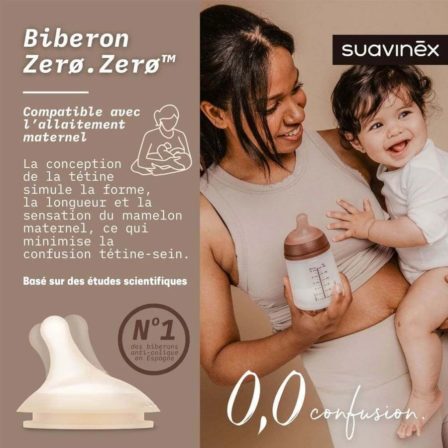 Suavinex Zero Антиколік для дитячих пляшечок дебетовий піст 270мл: ціни та характеристики