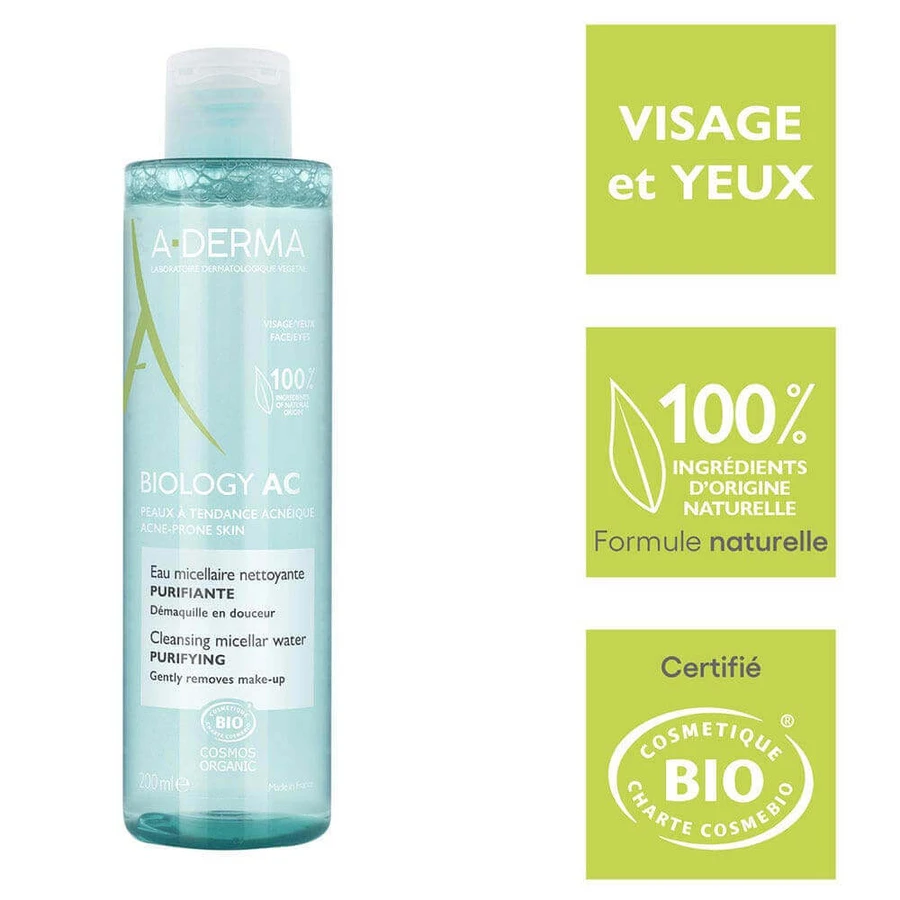 A-Derma Biology AC Bio Cleansing Мицеллярная очищающая вода 200 мл: цены и характеристики