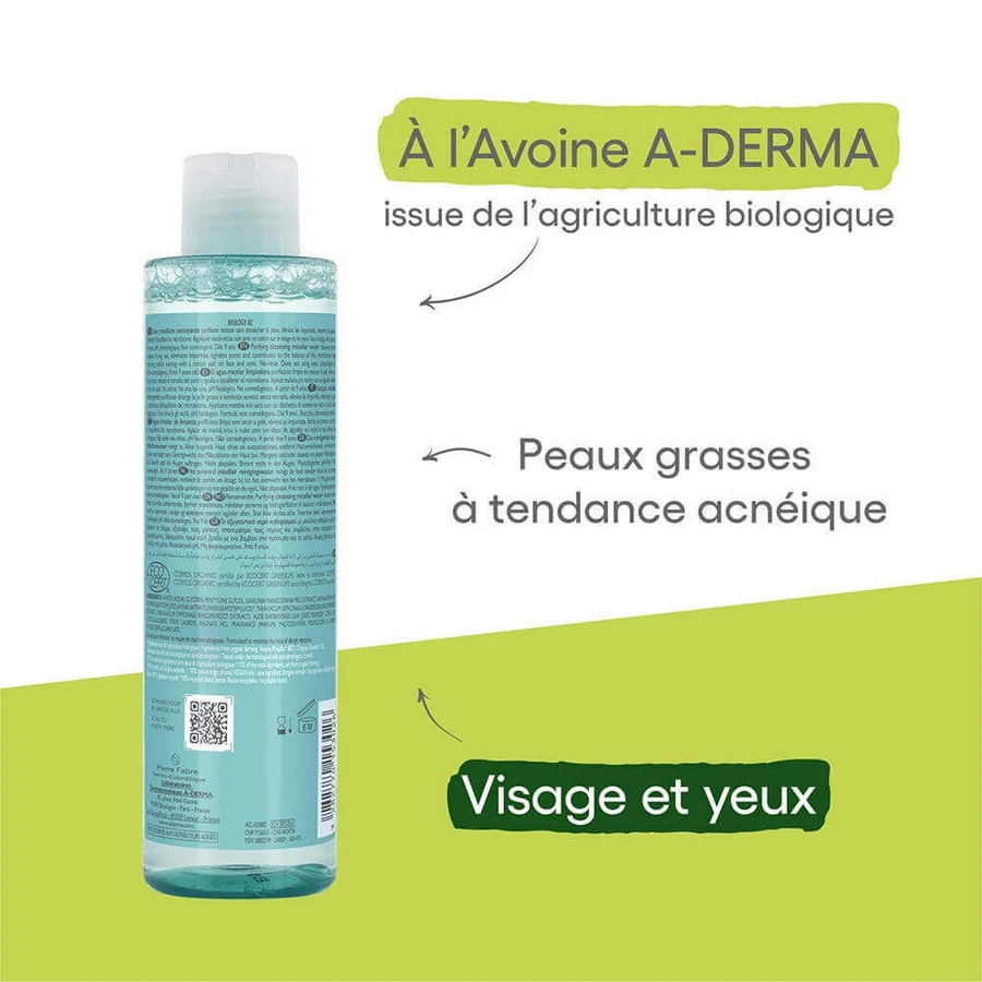 A-Derma Biology AC Bio Cleansing Мицеллярная очищающая вода 200 мл: цены и характеристики