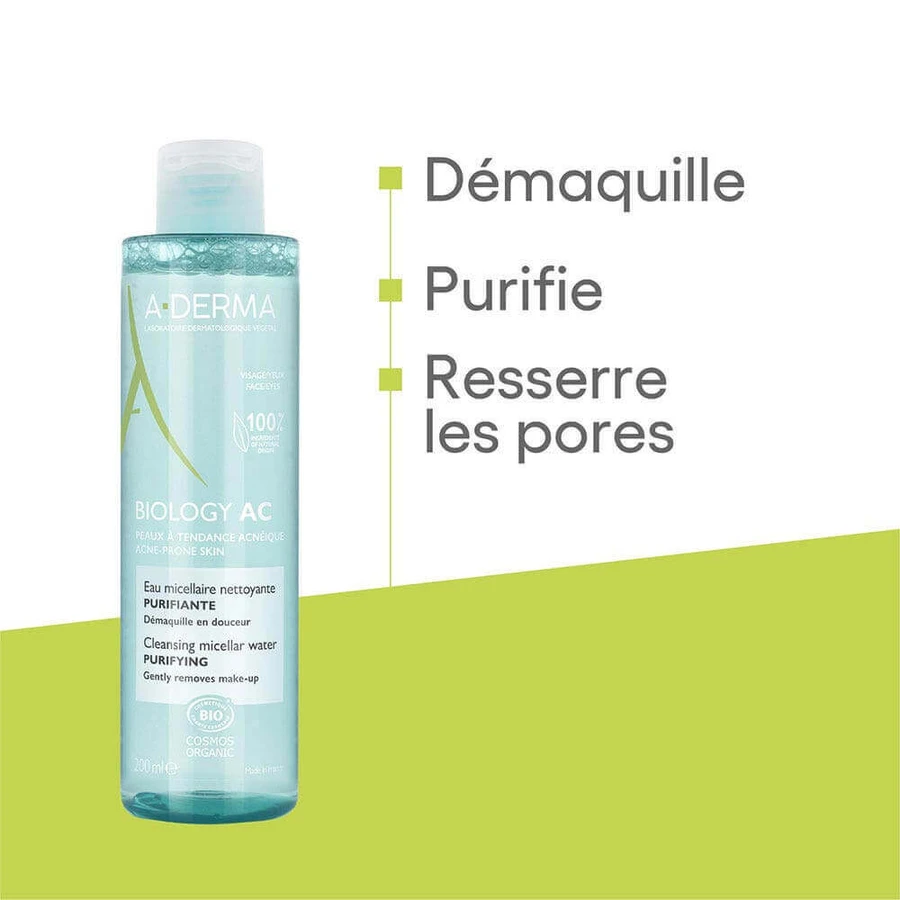 A-Derma Biology AC Bio Cleansing Мицеллярная очищающая вода 200 мл: цены и характеристики