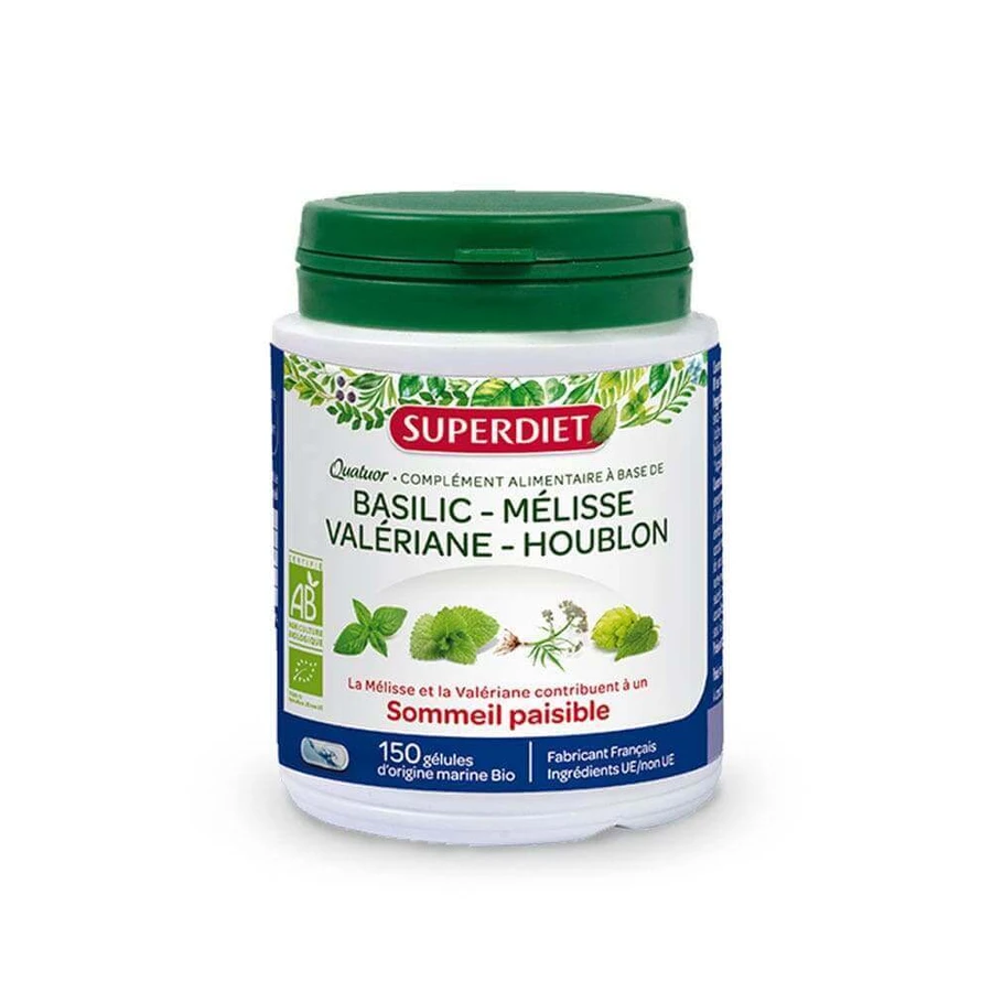 Superdiet Quatuor Serene Sleep Organic Lemon Balm 150 Gélules: цены и характеристики