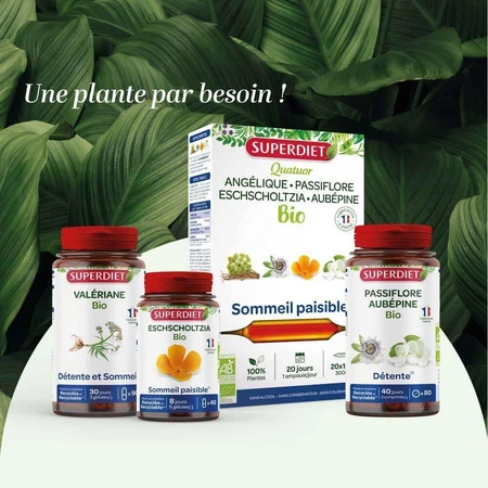 Superdiet Quatuor Serene Sleep Organic Lemon Balm 150 Gélules: цены и характеристики