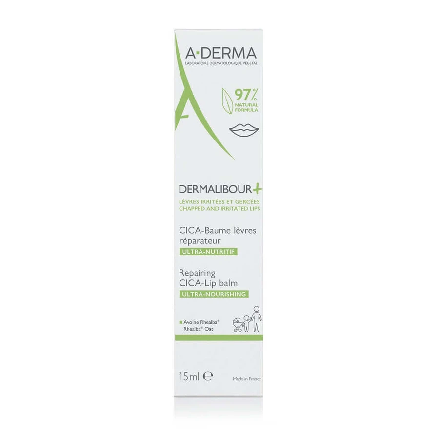 A-Derma Dermalibour+ Восстанавливающий бальзам для губ CICA 15 мл: цены и характеристики