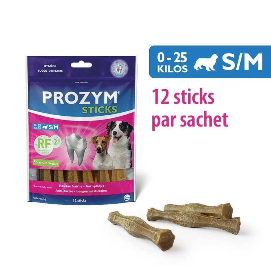 Ceva Prozym Sticks à mâcher RF2 pour l'hygiène bucco-dentaire Sticks pour animaux de 0 à 25kg x12: цены и характеристики