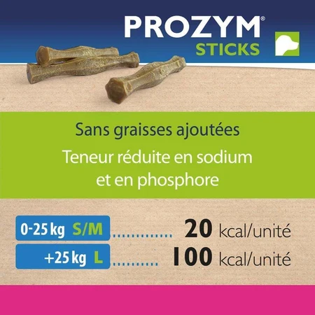 Ceva Prozym Sticks à mâcher RF2 pour l'hygiène bucco-dentaire Sticks pour animaux de 0 à 25kg x12: цены и характеристики