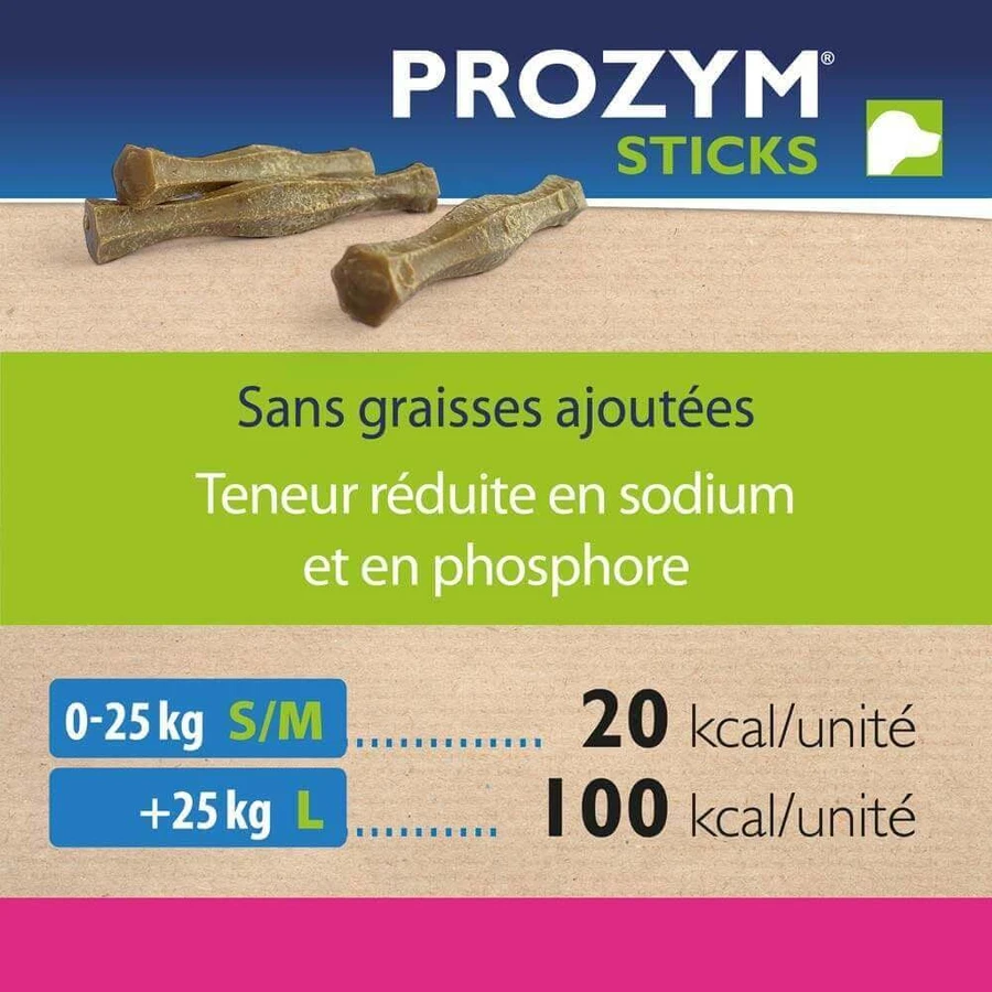 Ceva Prozym Sticks à mâcher RF2 pour l'hygiène bucco-dentaire Sticks pour animaux de 0 à 25kg x12: цены и характеристики