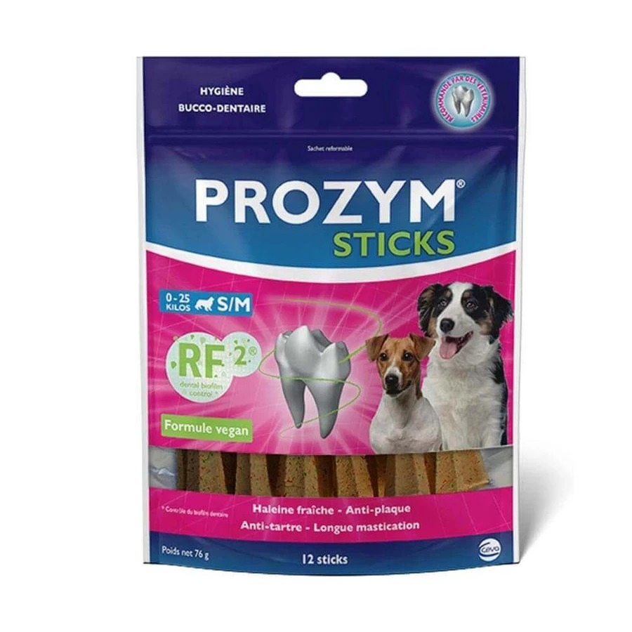 Ceva Prozym Sticks à mâcher RF2 pour l'hygiène bucco-dentaire Sticks pour animaux de 0 à 25kg x12: цены и характеристики