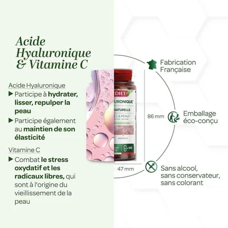 Superdiet Acide Hyaluronique & Vitamine C Naturelle Beauté De La Peau 90 Gélules: цены и характеристики