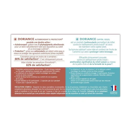 Привабливий автобронзант Doriance Duo Mixte Autobronzant & Capital Soleil 90 Gélules: ціни та характеристики
