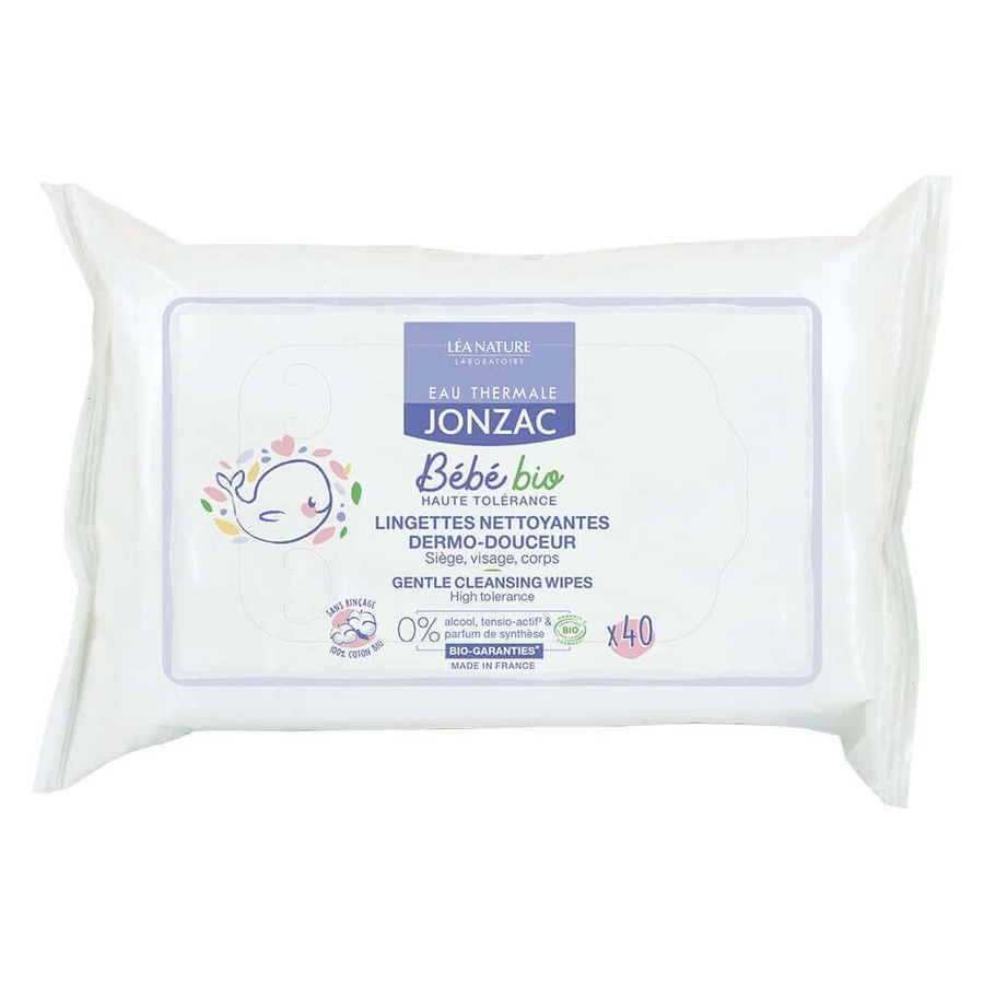 Термальна вода Jonzac Bebe Lingettes Nettoyantes Dermo Douceur Biodegradables Bio X40: ціни та характеристики