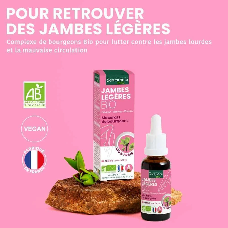 Santarome Complexe Jambes Legeres Bio Gémmothérapie 30 мл: ціни та характеристики