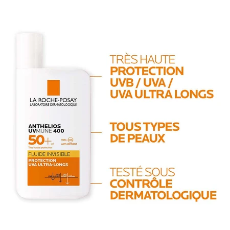 La Roche-Posay Anthelios UVMUNE 400 Невидимий флюїд з парфумами Spf50+ 50 мл: ціни та характеристики