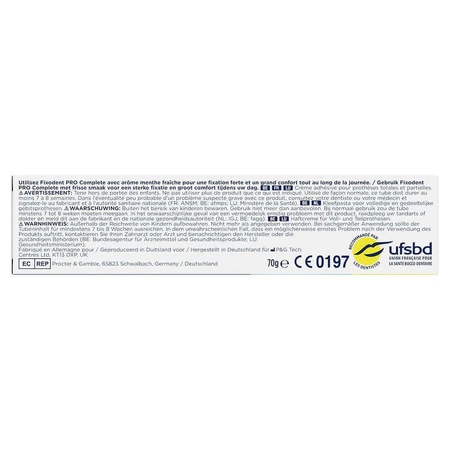Fixodent Pro Complete Адгезивний крем для повних знімних протезів Fraîcheur 70,5 г: ціни та характеристики