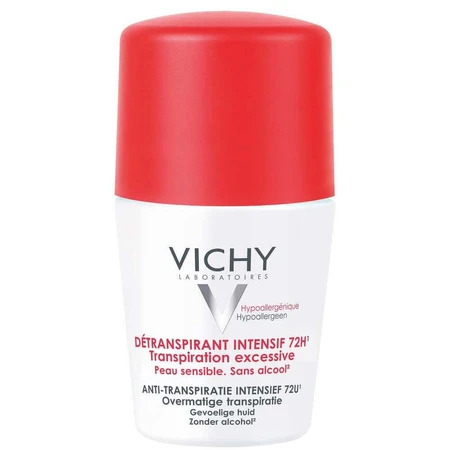 Vichy Дезодорант Интенсивный антиперспирант 72 часа роликовый для чувствительной кожи 50 мл: цены и характеристики