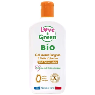 Love&Green Супержирний очищуючий гель для чутливої та сухої шкіри 500мл