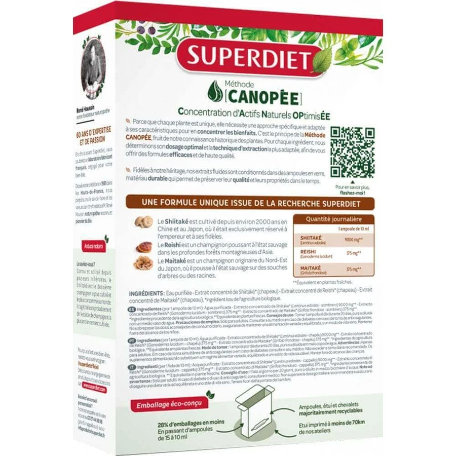 Superdiet Organic Shiitake 20 ампул: цены и характеристики