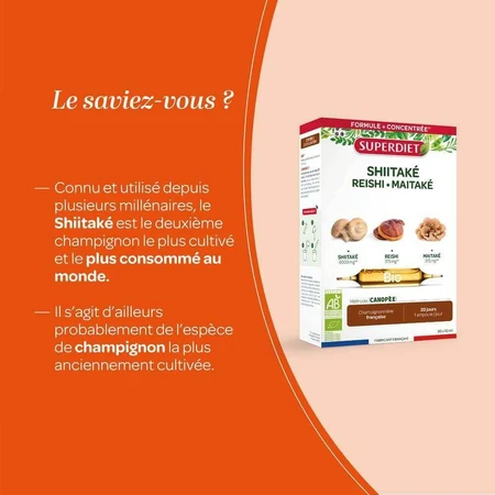 Superdiet Organic Shiitake 20 ампул: цены и характеристики