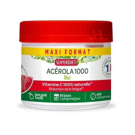 Superdiet Acerola 1000 Bio Natural Vitamin C 60 жевательных таблеток: цены и характеристики