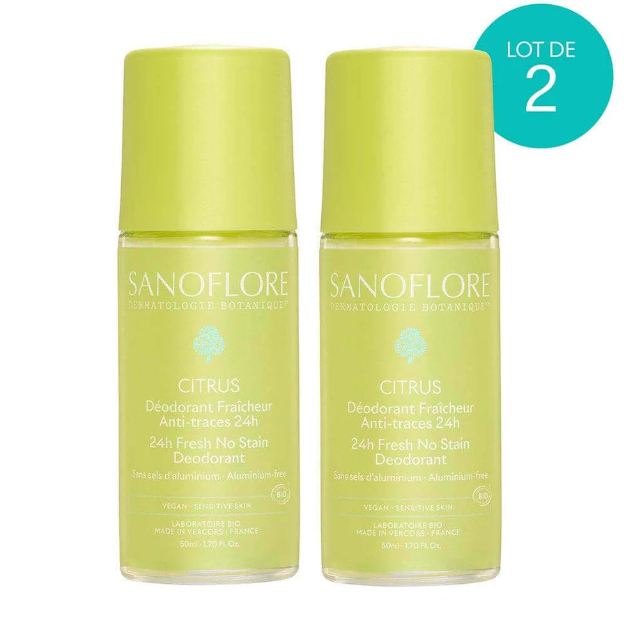 Sanoflore Дезодоранты Vent De Citrus Roll-on Bio 2х50 мл: цены и характеристики