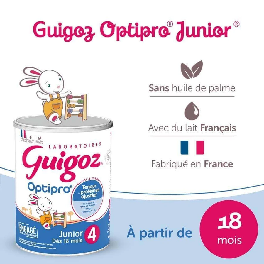 Guigoz Optipro Crescita 4 Сухе молоко Junior з 18 місяців 900г: ціни та характеристики