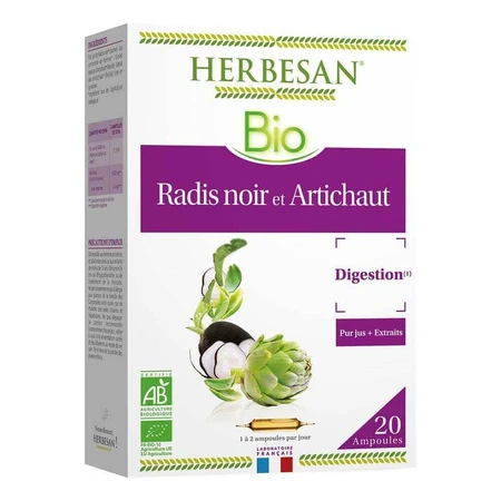 Herbesan Radis Noir Et Artichaut Bio Digestion 20 ампул: цены и характеристики