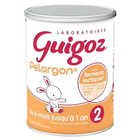 Сухе молоко Guigoz Pelargon 2 від 6 до 12 місяців 780г: ціни та характеристики