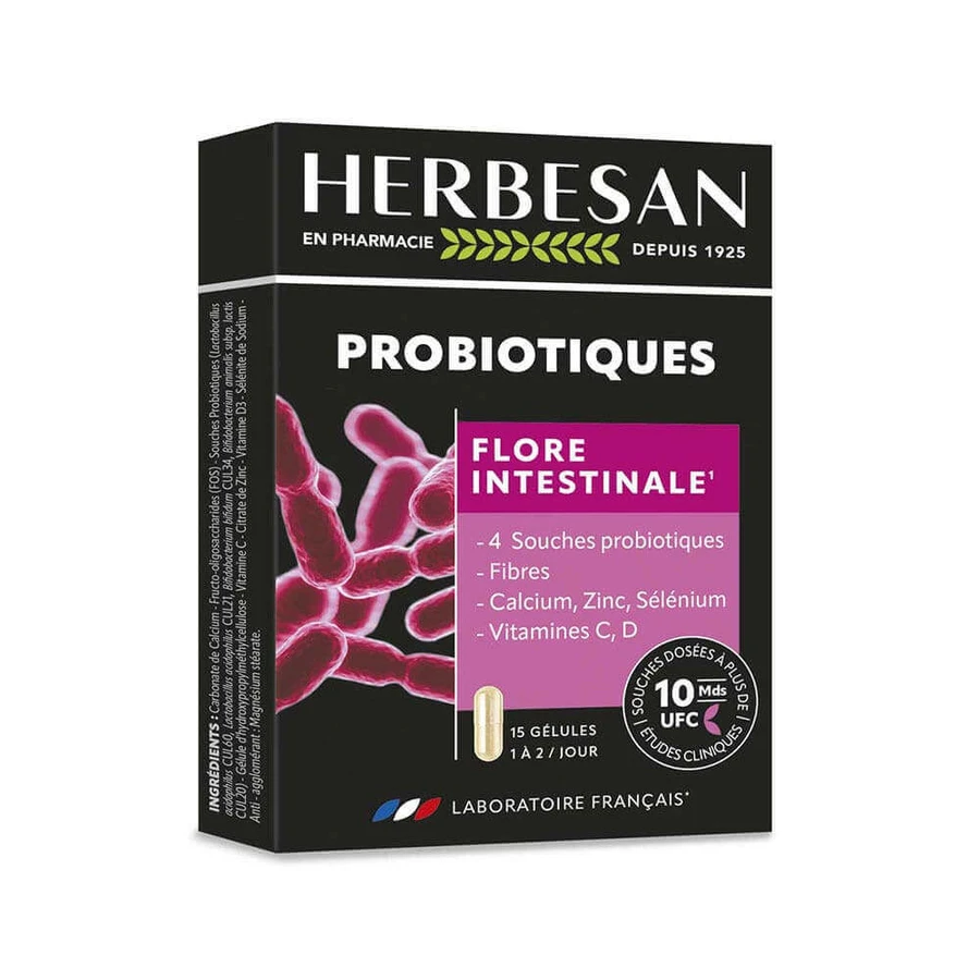 Herbesan Probiotiques Intestinal Flore 15 Gélules: цены и характеристики