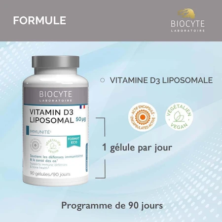 Biocyte Вітаміни D3 ліпосомальні 90 гелів: ціни та характеристики