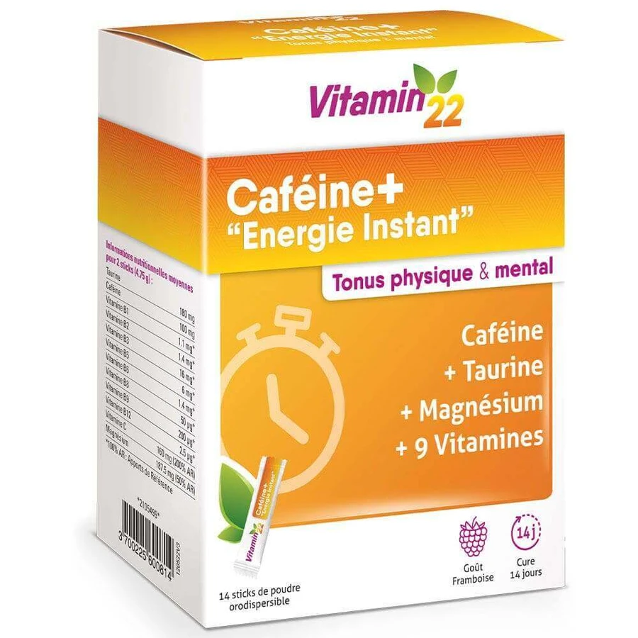 Vitamin'22 Caffeine+ Instant Energy 14 палочек: цены и характеристики