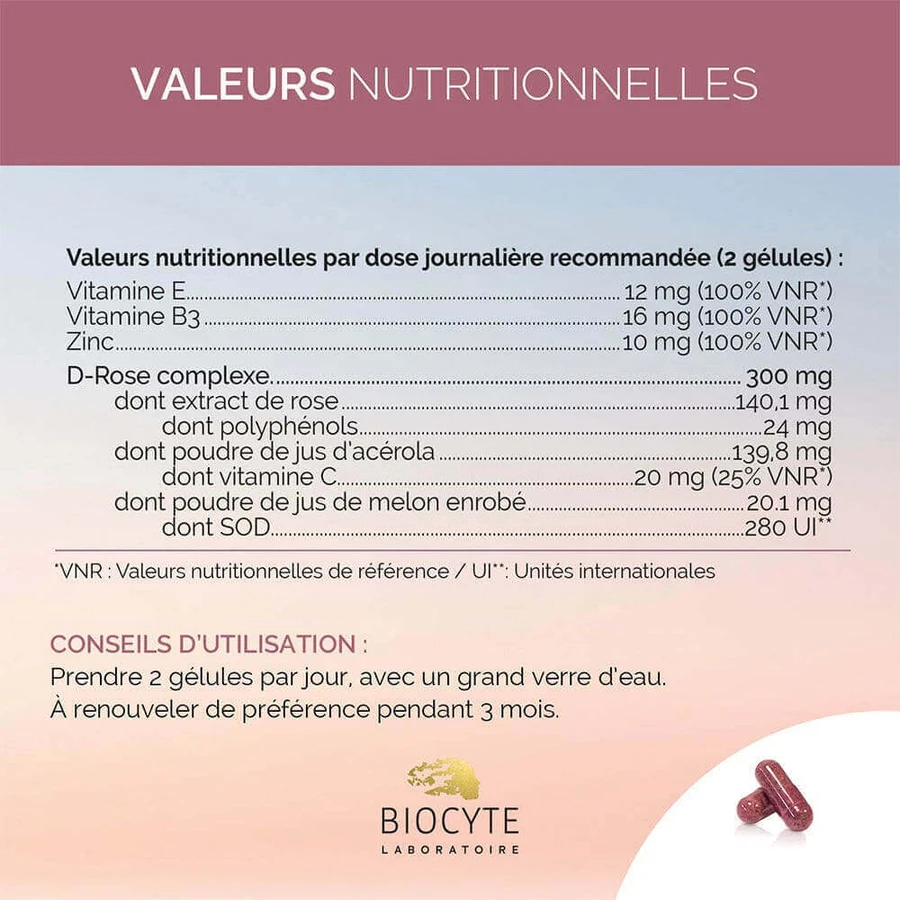 Biocyte Glow Rose Eclat & Radiance 60 gélules: цены и характеристики