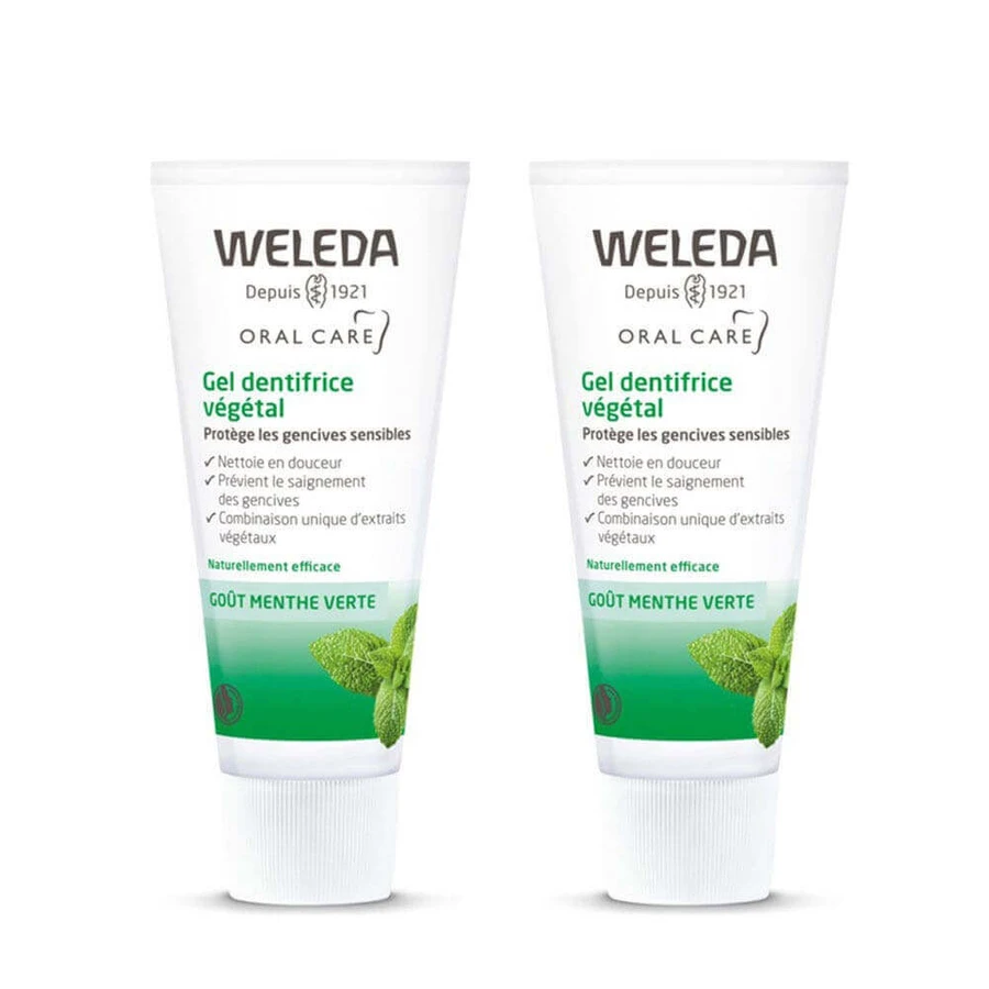 Weleda Растительная зубная паста Goût menthe verte 2х75 мл: цены и характеристики