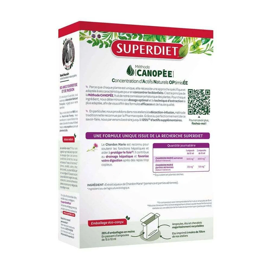 Superdiet Milk Thistle Organic Digestion 20 Protection Du Foie 20 Ampoules: цены и характеристики