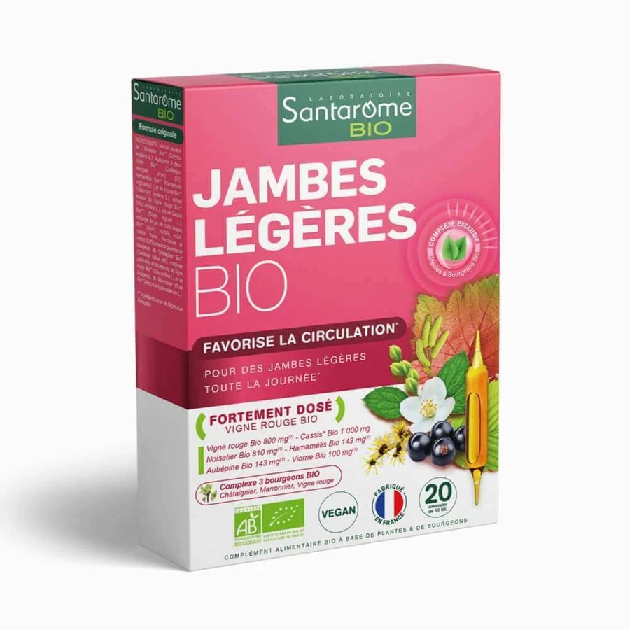Santarome Jambes Legeres 20 Ampoules Bio Favorise la circulation 200ml: цены и характеристики